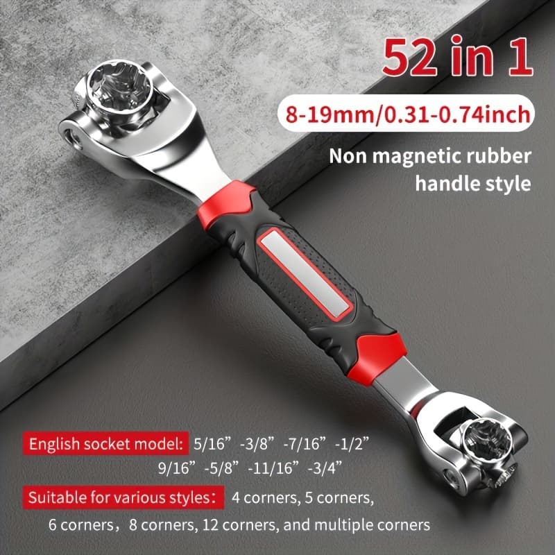 TEMU Socket Wrench, Wrench Universal Tool Hexagonal Disassembly Tool