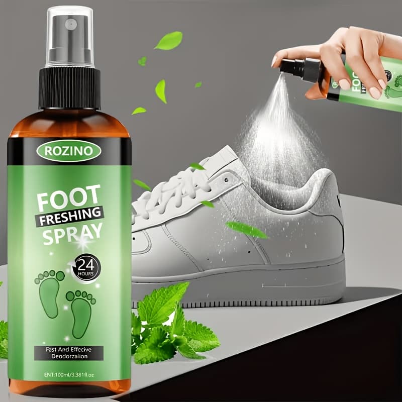 TEMU Rozino Foot Spray For Odor Protection, 24 Hour Long Lasting Foot Deodorant Spray For Smelly Feet And Shoes, Refreshing Shoe Freshener For Athletes And Daily Use, Effective Odor Dry Formula