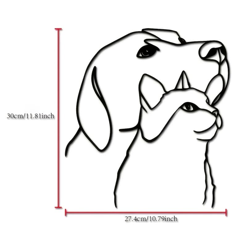 TEMU Chic Metal Animal Wall Art - " Line Drawing, Perfect For Thanksgiving & Christmas Decor, Ideal Housewarming Gift,halloween