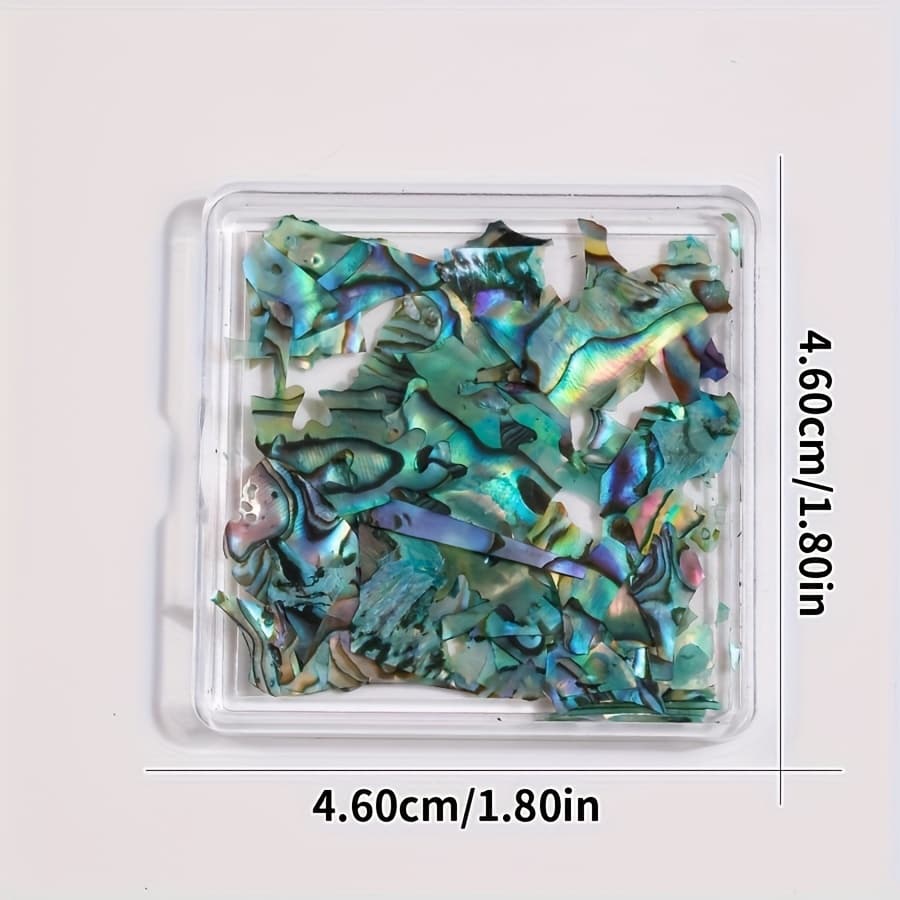 TEMU Ultra-thin Abalone Shell Nail Art Decorations - Natural Shimmering Mother-of- Slices For Diy Manicure, Jewelry Making & Craft Projects, Iridescent Seashell , Seashell Nail Charms