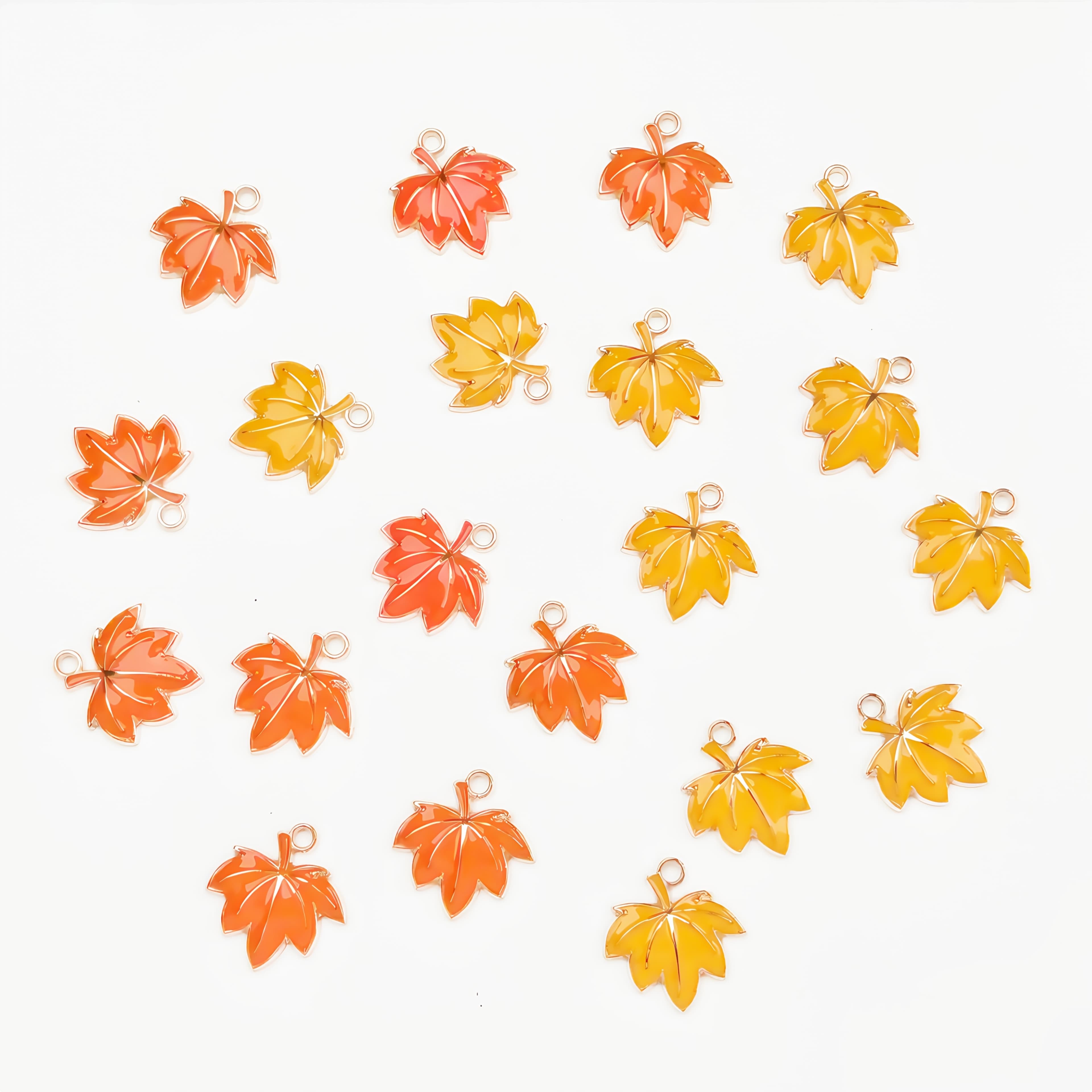 TEMU 20 Alloy Maple Leaf Pendants For Bracelets, Necklaces, And Earrings