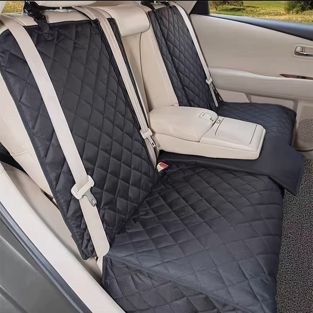 TEMU Seat Cover Suitable For Rear Dog Seat Cover Durable Scratch-resistant And Anti-slip, Protecting Pet Fur And Mud Washable Rear Dog Cover Compatible With Car Armrests