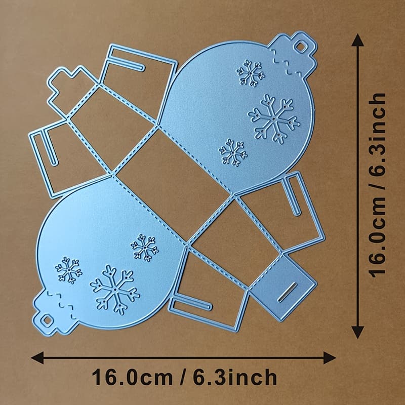 TEMU New Snowflake Box Christmas Craft Embossing Mold 2025 Metal Cutting Dies For Diy Decorative Scrapbooking Album Card Making