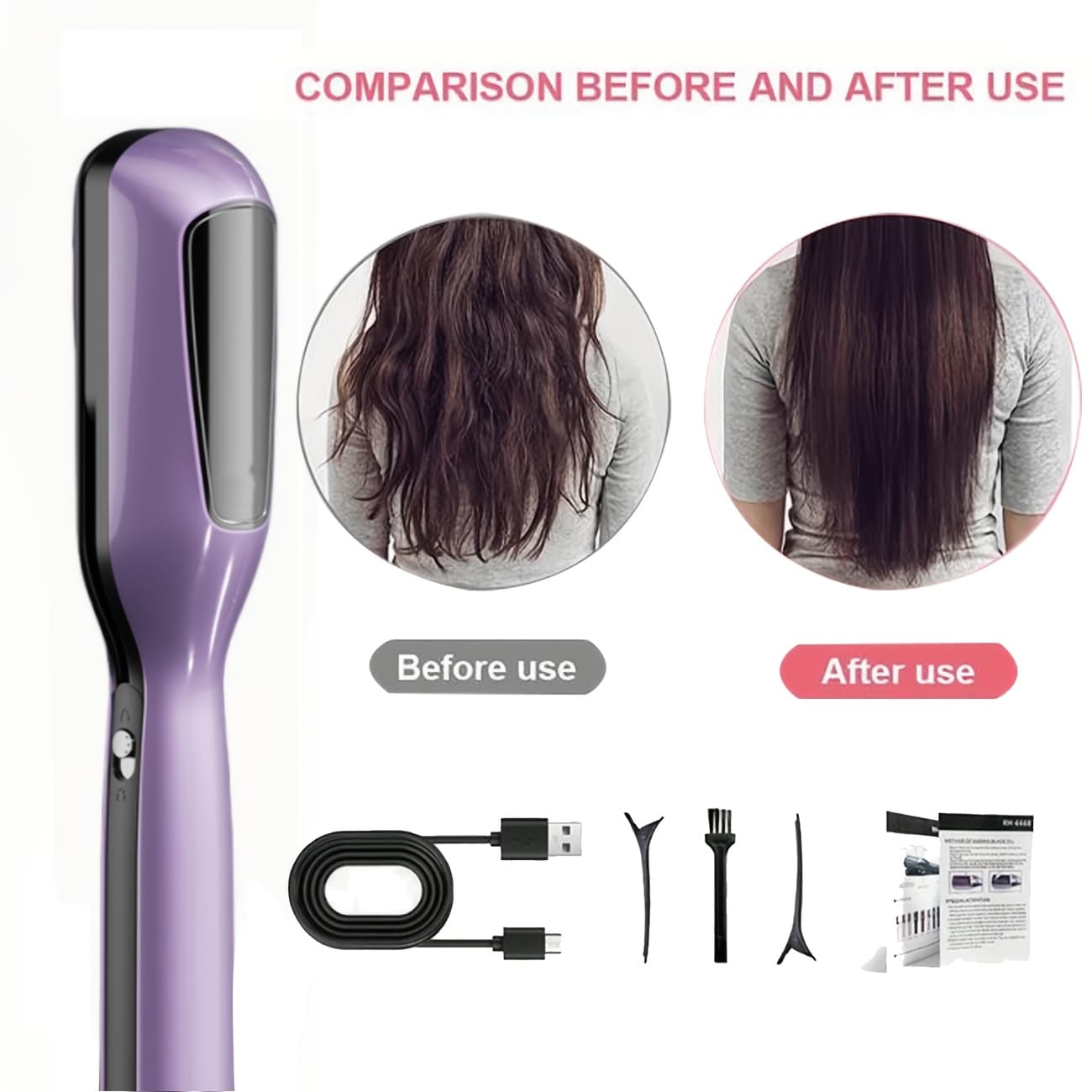 TEMU Hair Split Trimmer, Hair Trimmer, Automatic Hair Split Removal Trimmer, Suitable For Split Ends, Hair Tip Care And Maintenance, Portable Automatic Hair Clipper, Suitable For Home Use As A Gift