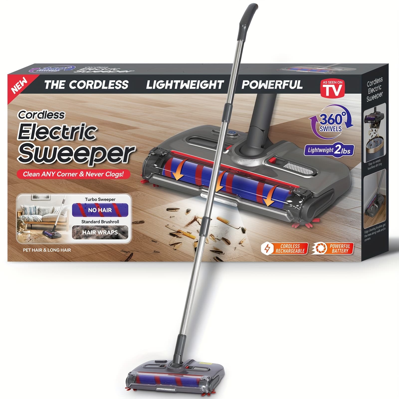 TEMU Handheld Electric Broom, The Solution For Pet Hair