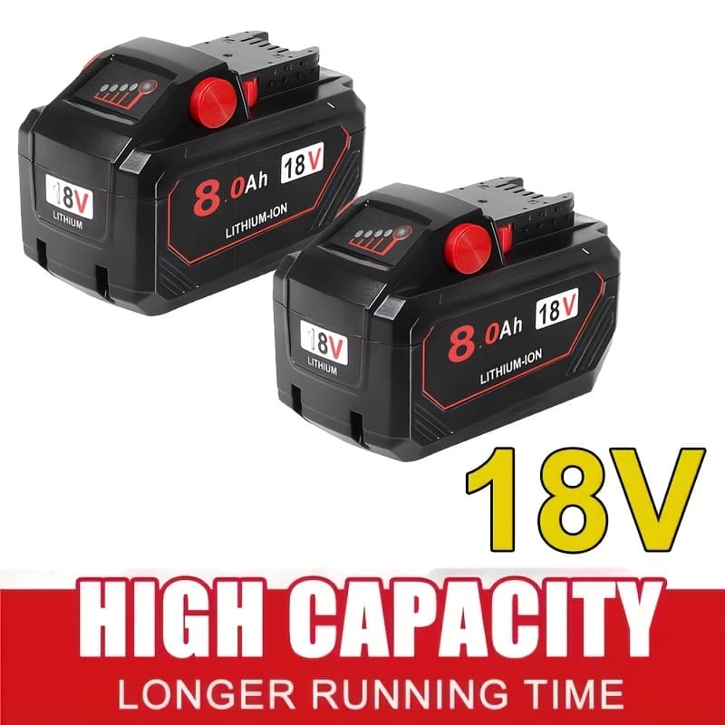 TEMU 4/2/1 Set 8000mah Replacement Battery, Compatible With 18v Batteries For Cordless Power Tools, Models 48-11-1812, 48-11-1890, 48-11-1860, 48-11-1850, 48-11-1828, 48-11-1820