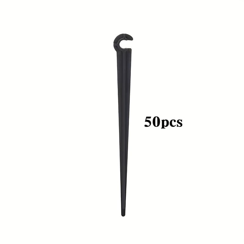 TEMU 50pcs Of Plastic Drip Irrigation Stakes For 4/7 Tubing, Supports For Drip Emitters And Micro-sprayers
