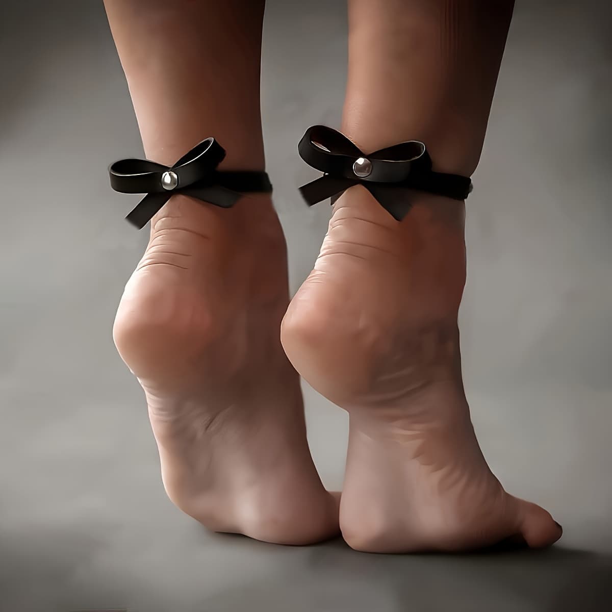 TEMU 2 Synthetic Leather Ankle Accessories Bow Decorative Leg Strap, Date Valentine's Day Gift