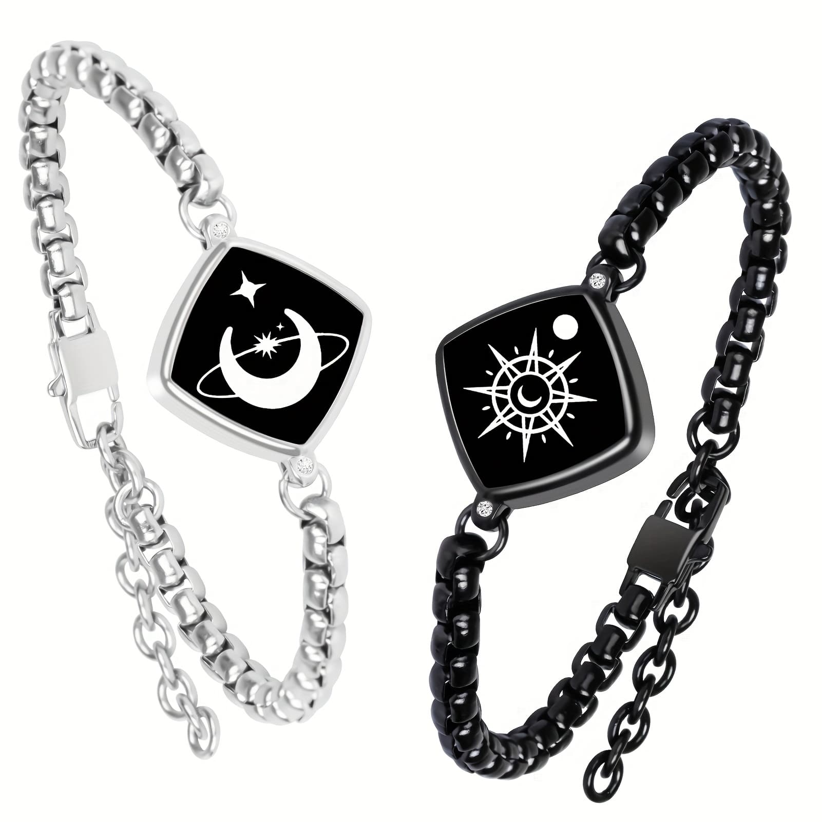 TEMU Bracelets For Long-distance Connections That Vibrate And Light Up, Designed For Couples, Families, . Perfect For In Long-distance Relationships, Bracelets For Christmas. Tap Your Bracelet