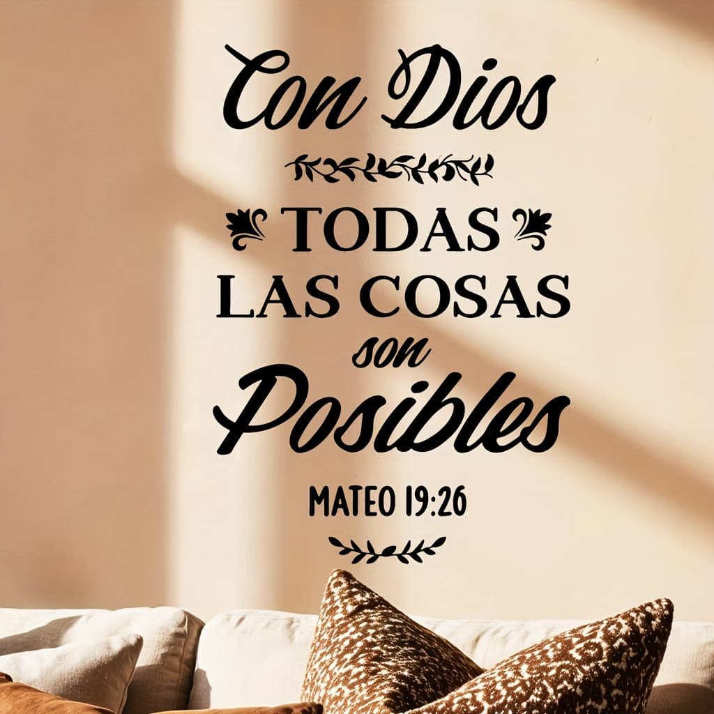 TEMU 2pcs "con Las Cosas Son Posibles" English Alphabet Wall Stickers Suitable For Home Decoration Outdoor Decoration Glass Decoration Etc.