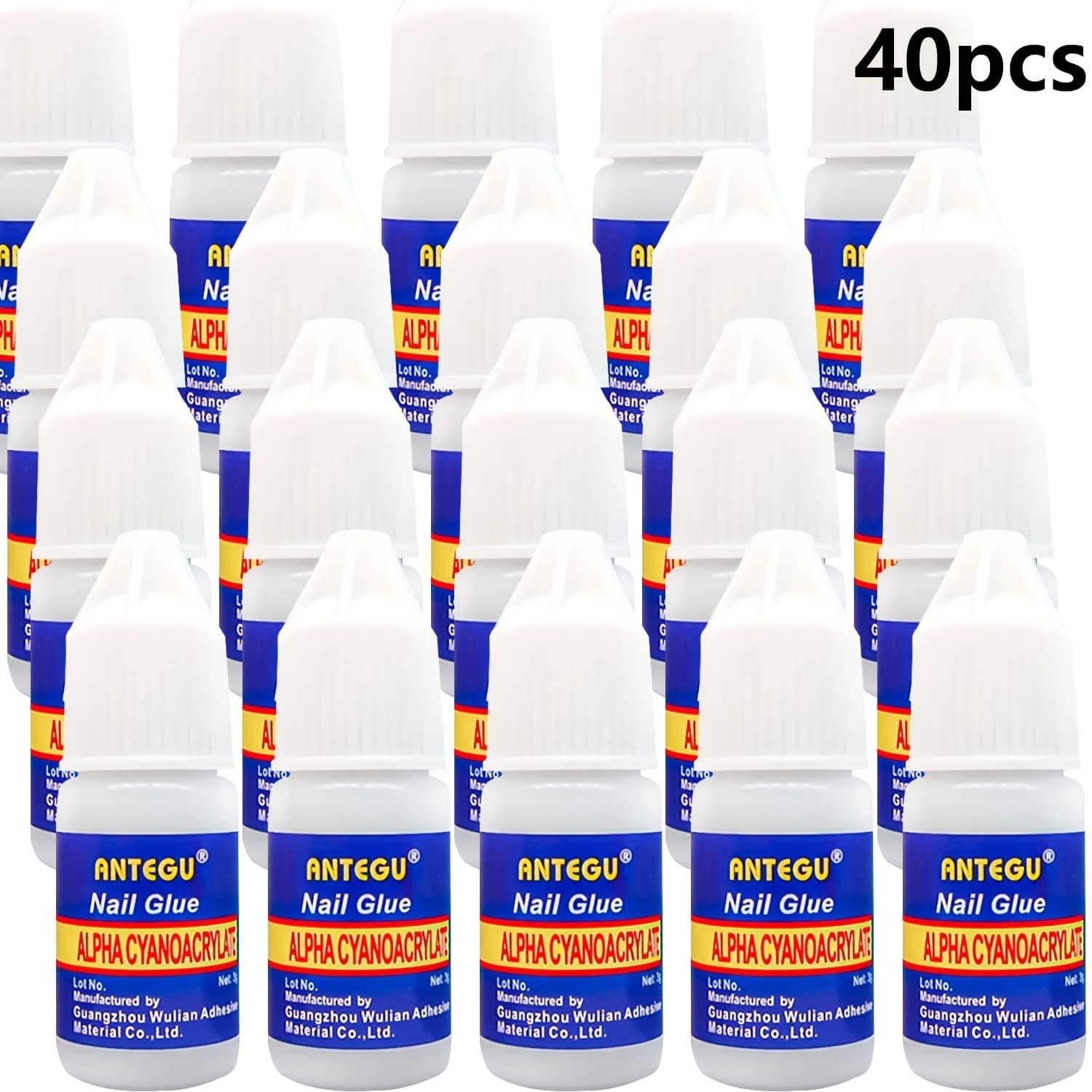 TEMU 40pcs*3g Strongest Nail Glue, Fast-drying Nail Glue, Used For , Upgraded Ultra-strong Solid Nail Glue That Does Not Lamp, Long-lasting