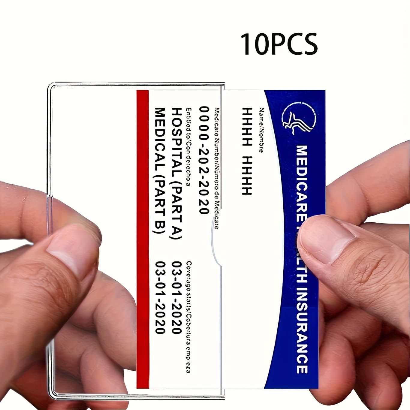 TEMU 10pcs Durable Pvc High Protection Card Cover, Transparent Social Security Credit For Wallet Storage, Soft And Flexible Design Card Protector