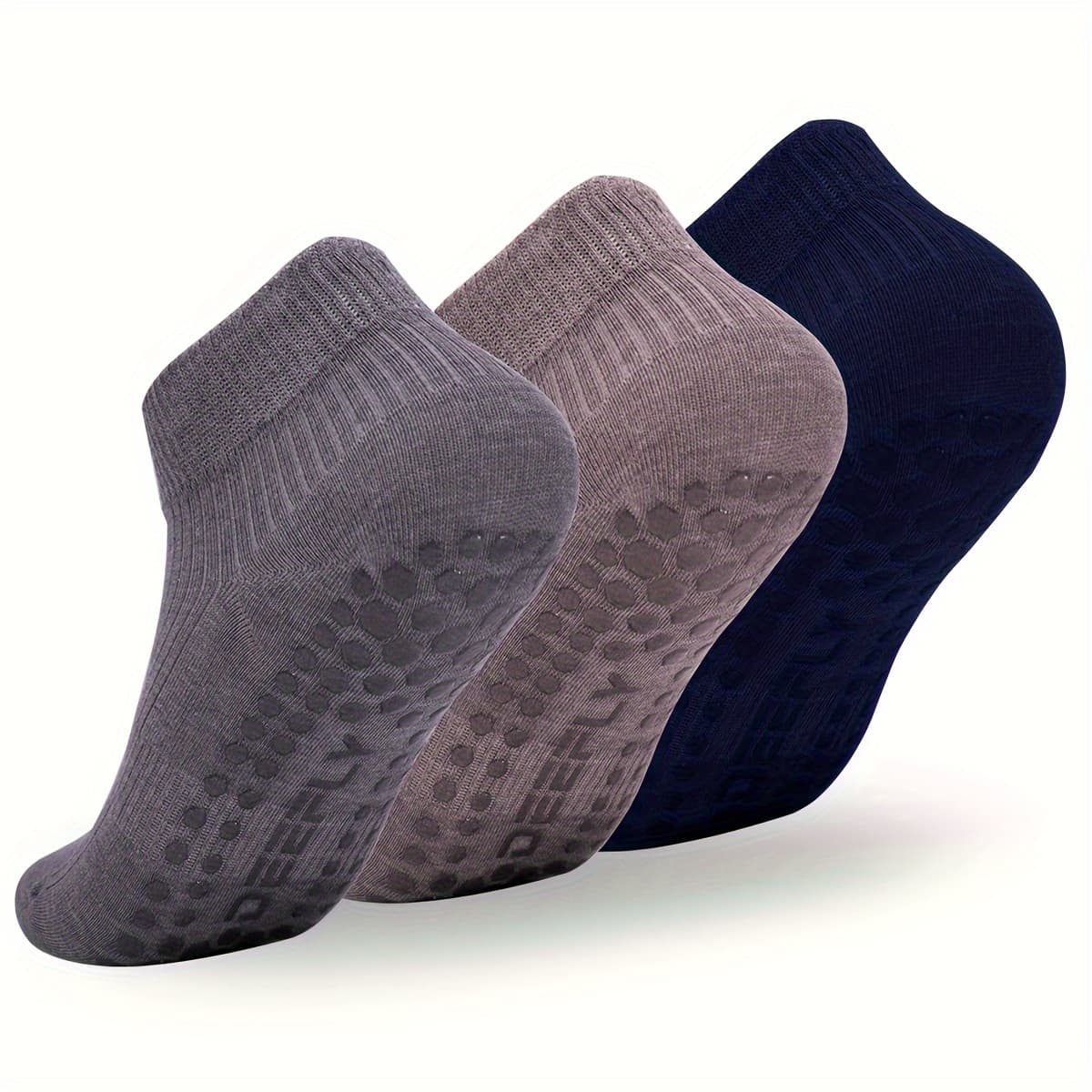 TEMU 3 Pairs Of Women's Yoga Socks Non-slip Socks Breathable Sweat Wicking Pilates Socks