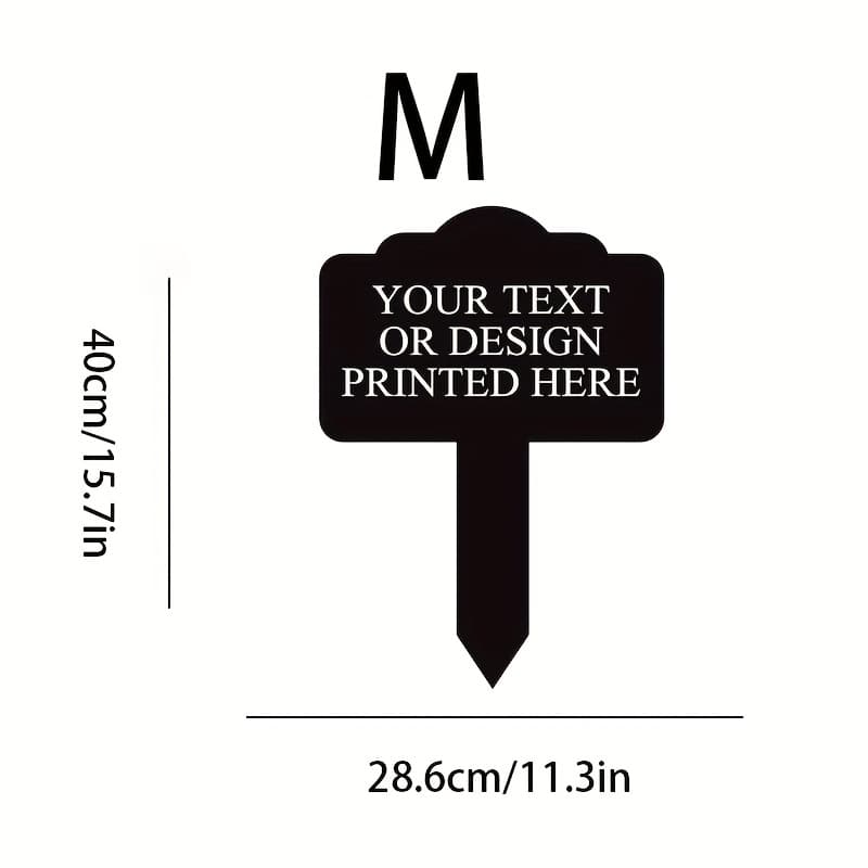 TEMU Decorative Sign & Plague, Personalized Any Text Marker Yard Sign, Aluminum Custom Tree Marker Lawn Sign, Outdoor Garden Sign With Integrated Stake