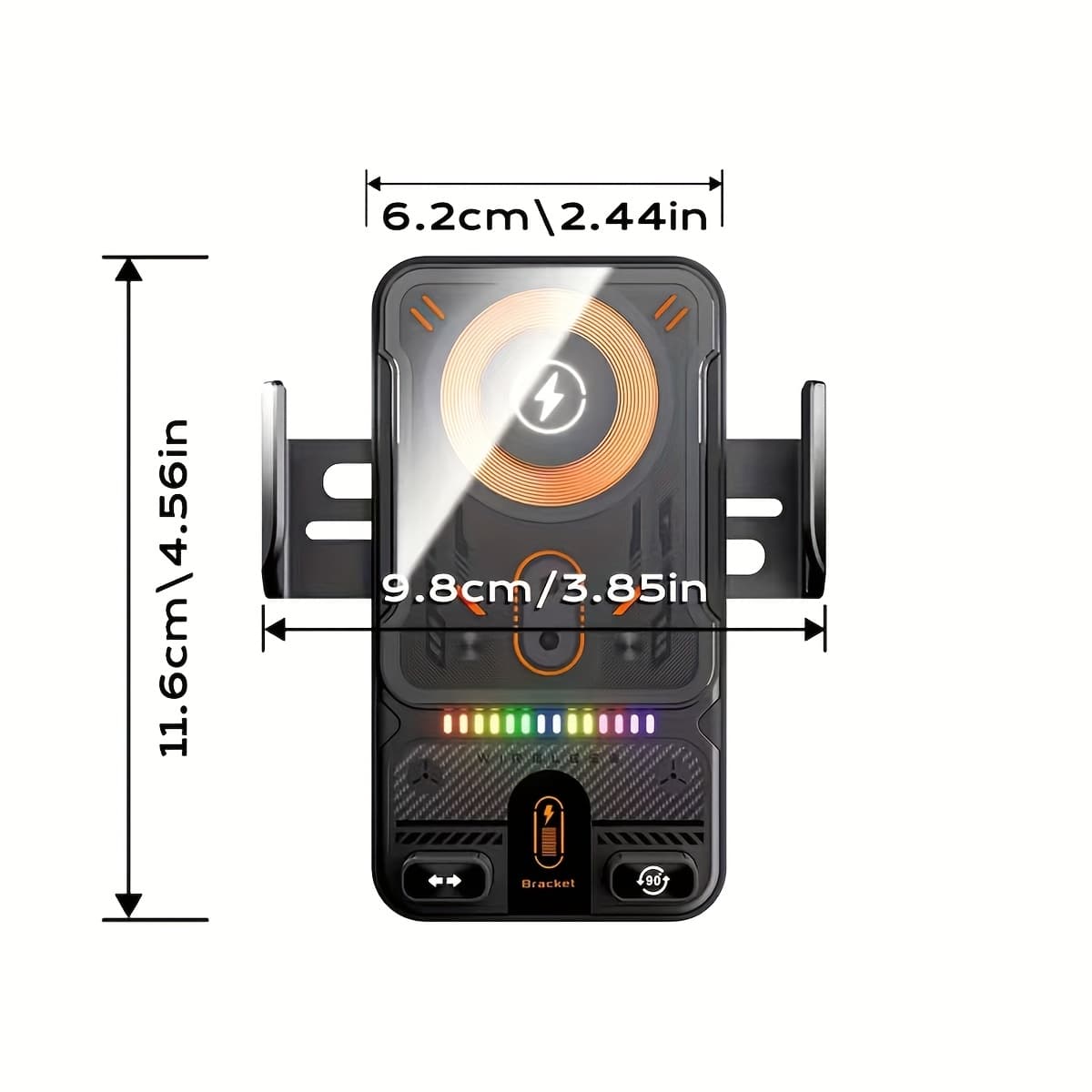 TEMU Wireless Charger, And Rotating Phone Holder, 90-degree Rotation, Switch Between Landscape And Portrait Mode, Phone Holder