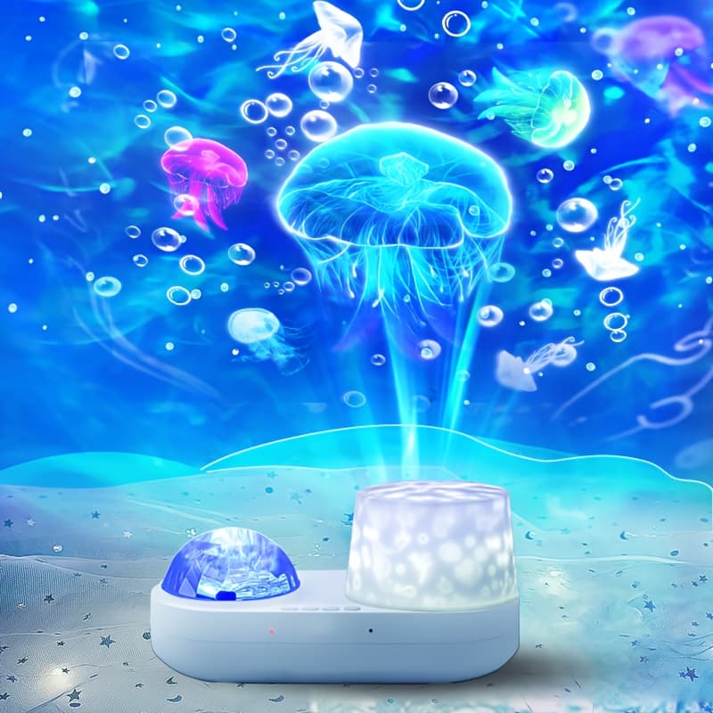TEMU 1 X Ocean Decorative Projector, Ripple Bedroom Decorative Night Light, Best Gift For Holiday Gathering