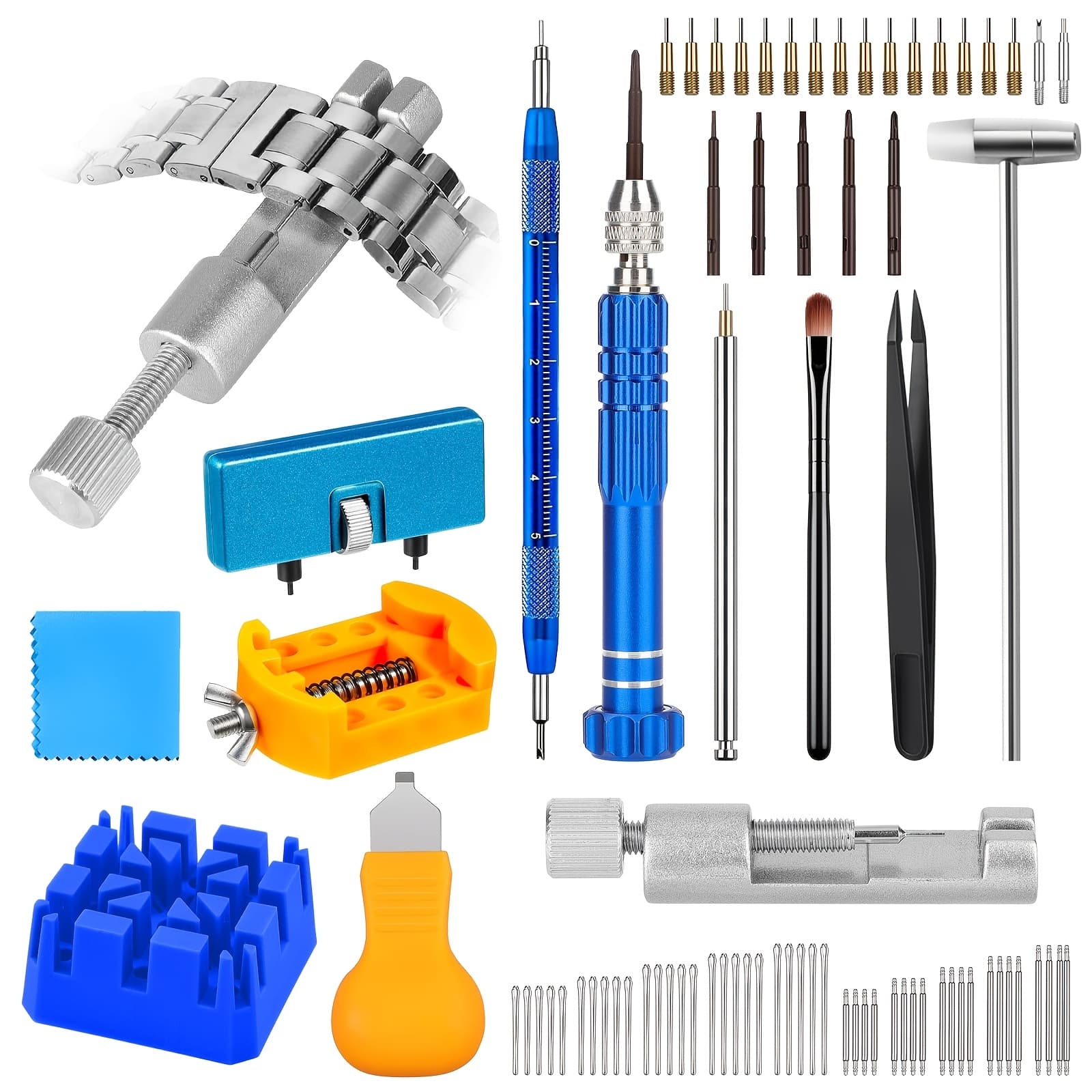 TEMU 74pcs Watch Repair Kit, Watch Band Strap Link Pins Remover Tool, Spring Bar Tool Set, Screwdriver For Watchmaker