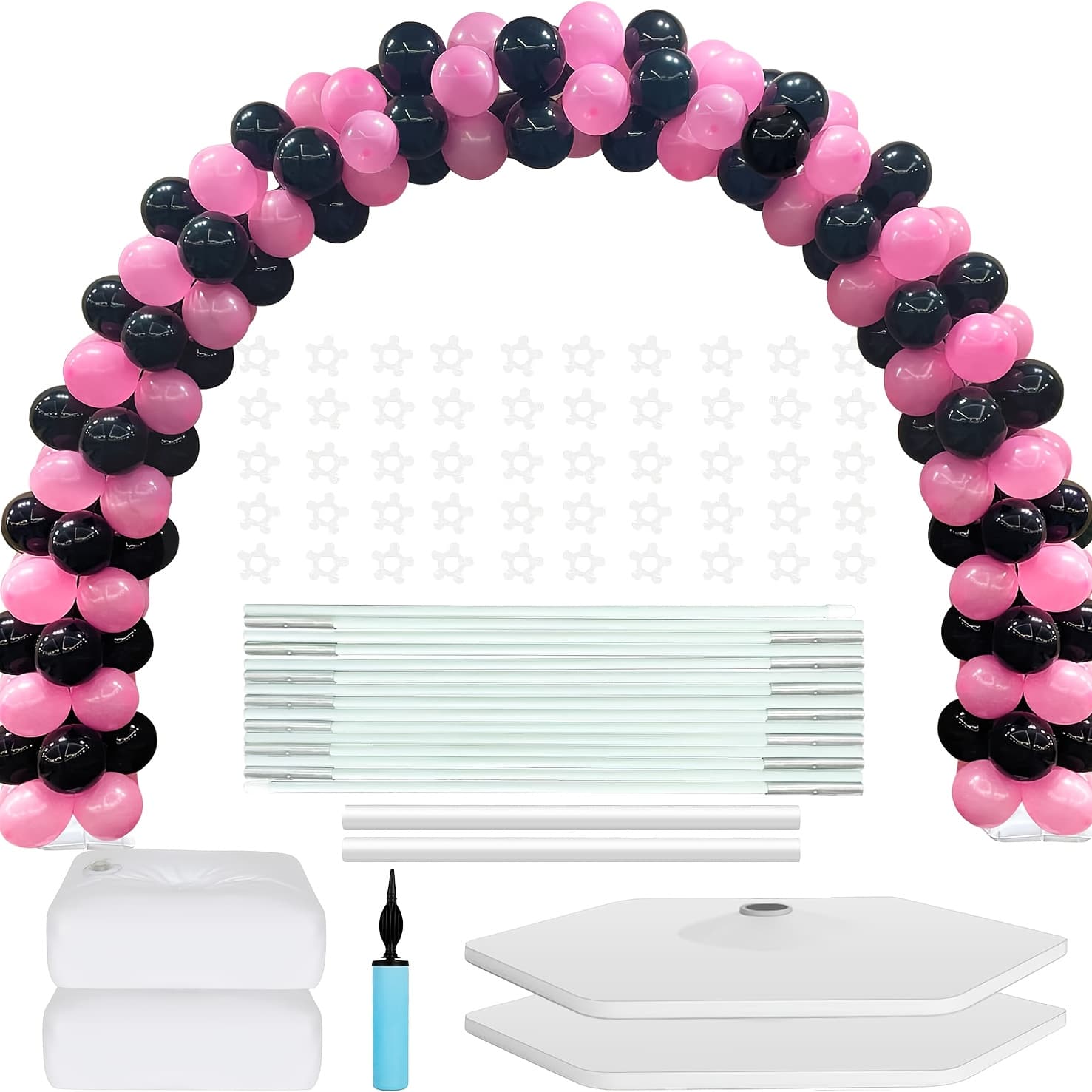 TEMU 21ft Balloon Arch Stand Kit, Free Combination In Width And Height (e.g. 10ft X 7.5ft), Convenient To Assemble And Disassemble(no Balloons Included)