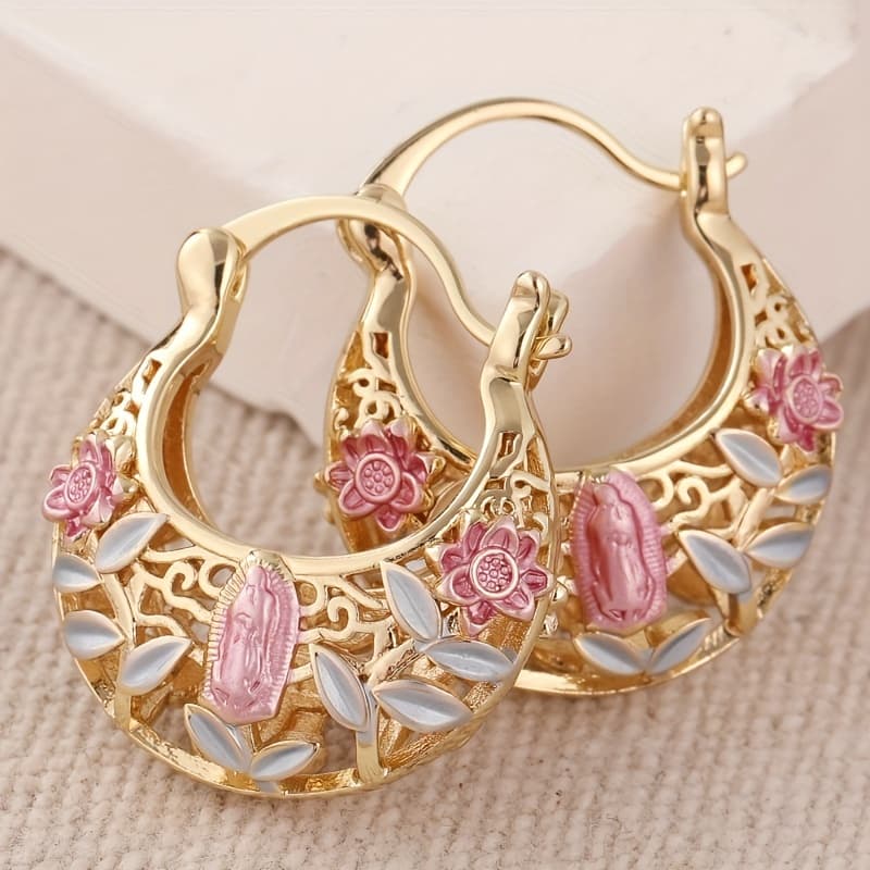 TEMU Hoop Basket Earrings