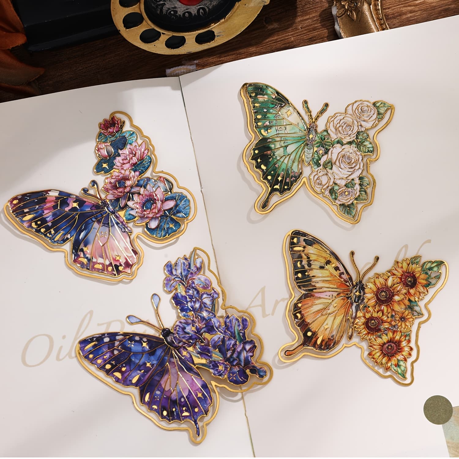 TEMU 4pcs Metal Clip Bookmarks, Painting Theme Book Clips, Book Markers, Cute For Book Lovers, Women, Writers, Readers