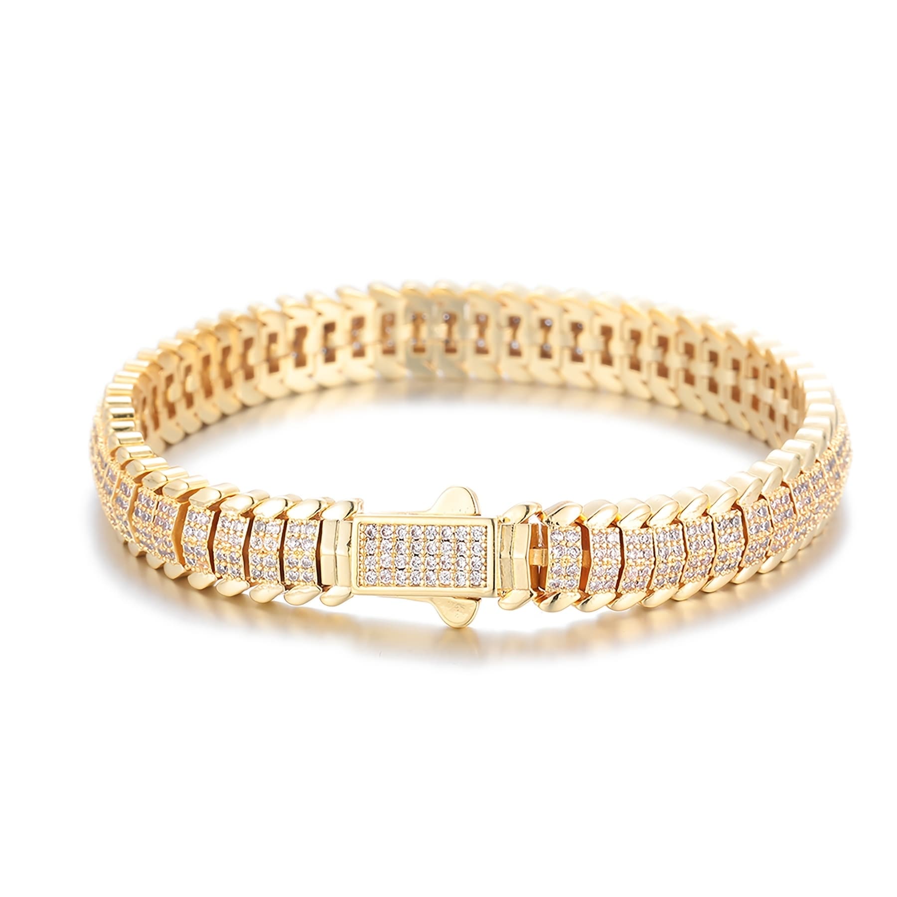 TEMU 1pc 9mm Hip Hop Bracelet Rapper Rap Bracelet Daily Party Wear Bracelet Holiday Gift