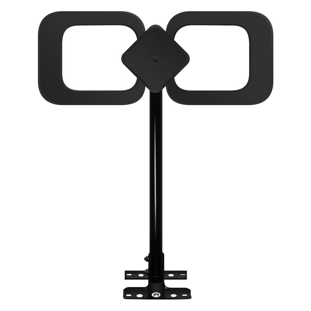 TEMU Digital Hdtv Antenna For Indoor And Outdoor Use, Includes A Mounting Pole, 33 Feet Of Rg6 Coaxial Cable, Has A Range Of 150 Miles, And Supports 4k And 1080p , As Well As Vhf And Uhf
