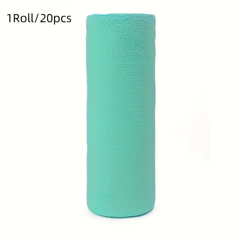 TEMU 1 Roll/20pcs Microfiber Dish Cloths Multi Purpose Dishwashing Towels For Tableware Double Sided Cleaning Rags Kitchen Accessories