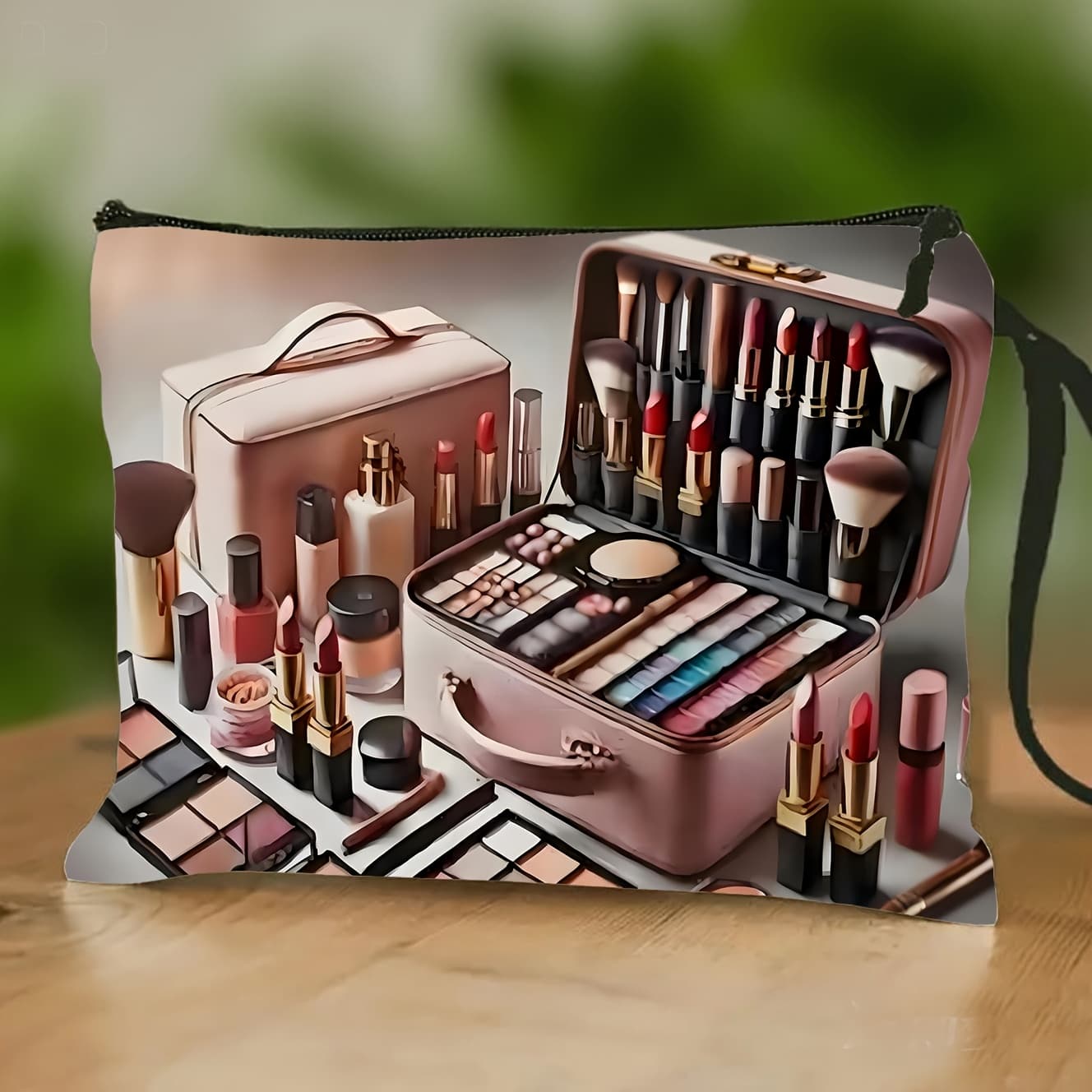 TEMU Cosmetic Skincare Organizer Bag With Wrist Strap Makeup Bag Toiletry Bag Small Item Storage Bag Snack Bag
