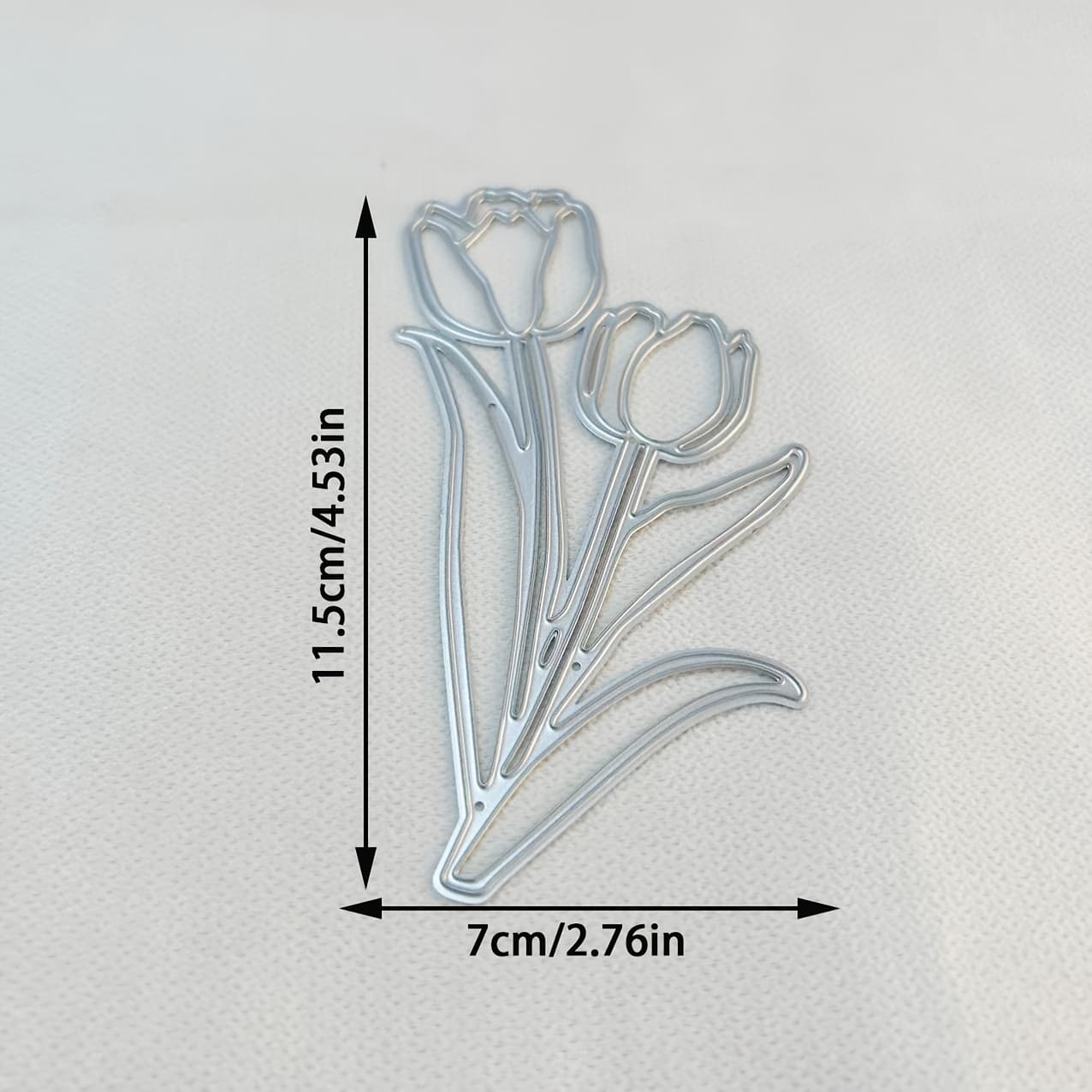 TEMU 1pc Flowers Metal Die Cut, Diy Scrapbooking Embossing Stencil, Handmade Greeting Card Making Metal Cutting Dies, Gift Card Making Tools thumbnail 2