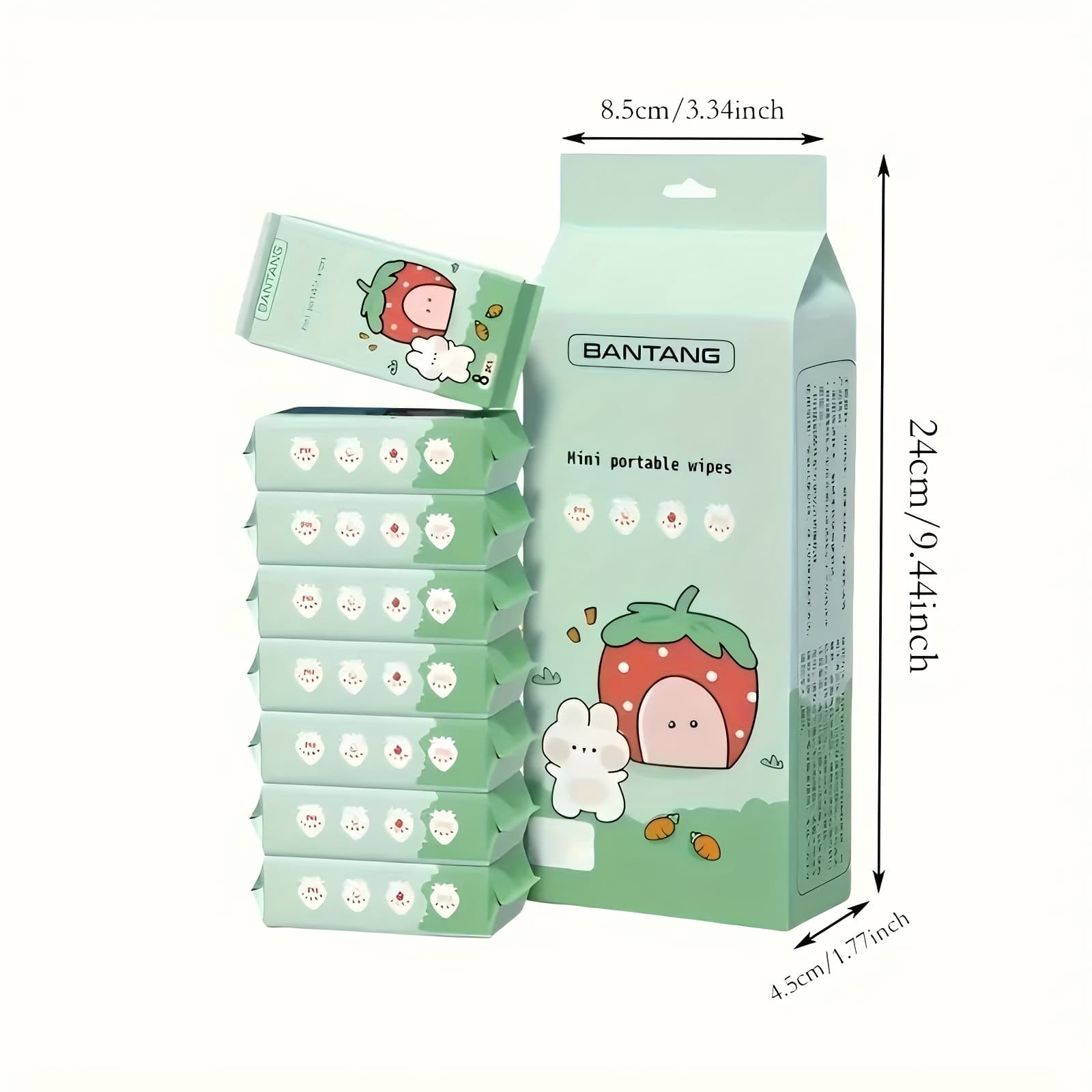 TEMU 8pcs/set Of 64pcs Of Pure Wet Paper Towels, Useful For Wiping , Stoves And Floors, And Carry, A Must-have Household Cleaning Product For Home And Travel