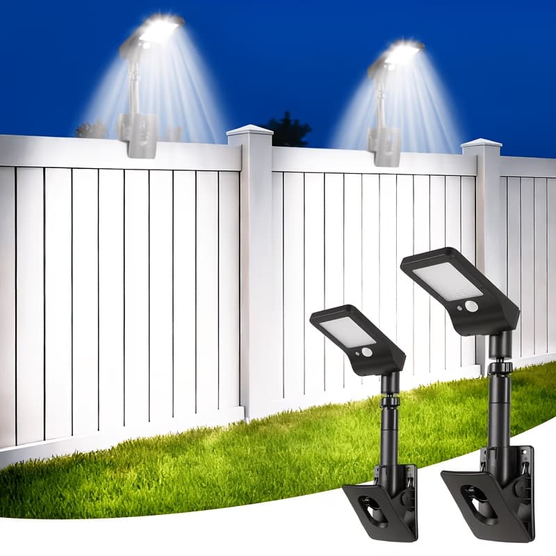 TEMU Solar Outdoor Lights | Clip On Solar Lights, 6500k, For Chain Link Fence, Garden, Deck, Gutter, Christmas Decorations