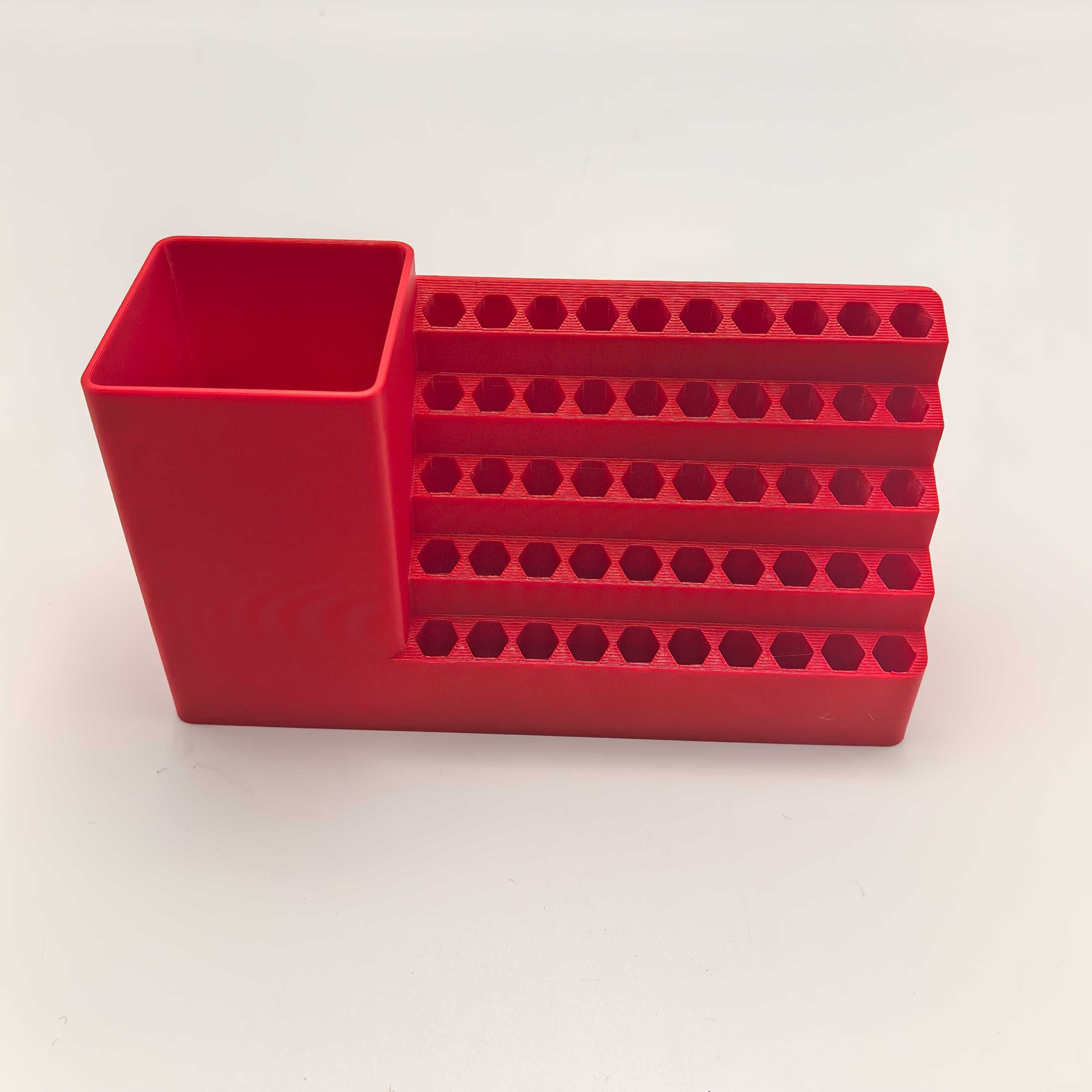 TEMU 6.35mm 1/4 Inch Hex Bit Screwdriver And Drill Bit Organizer | Plastic Desk Organizer For Tool Storage And Repair Station, Hanging Tool Rack