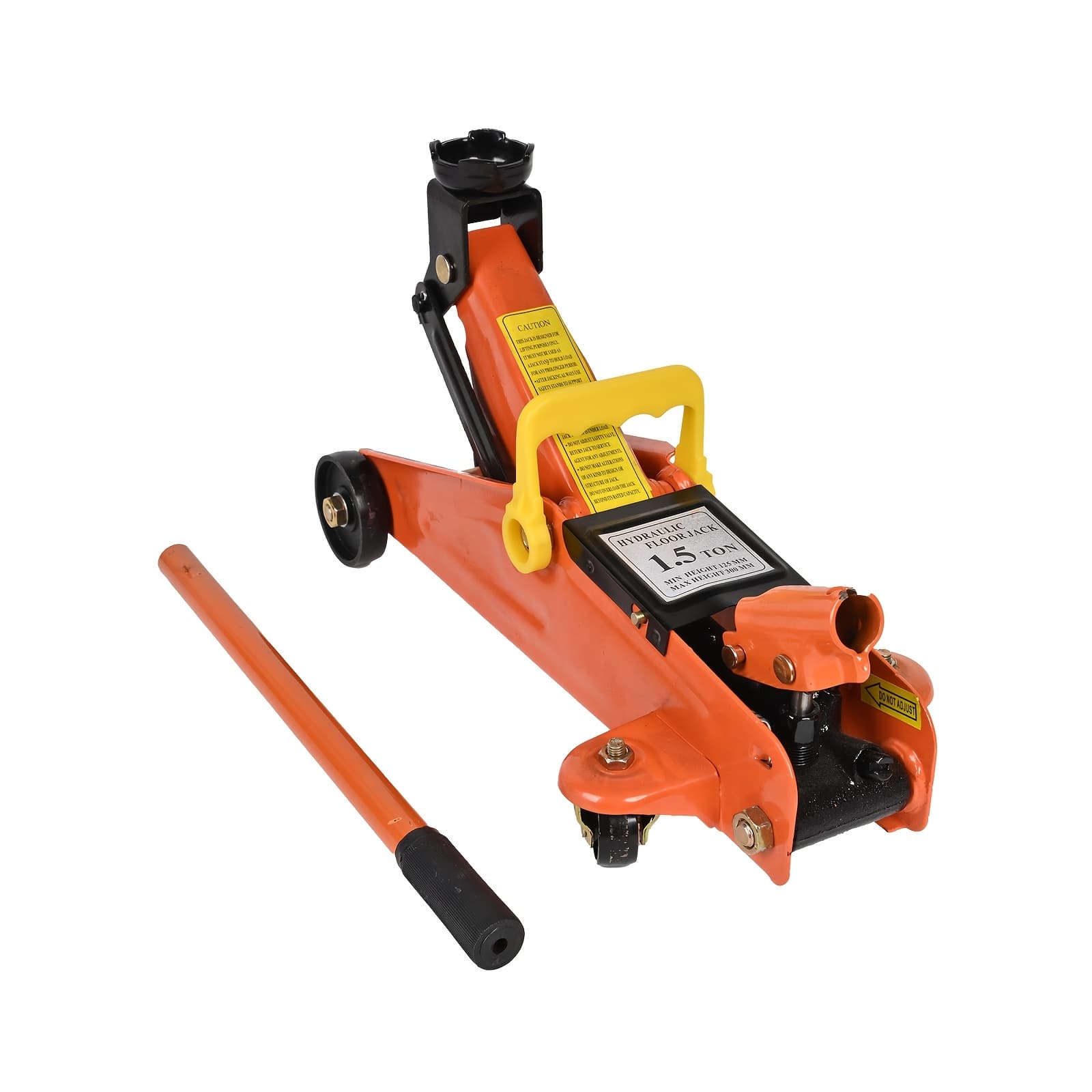 TEMU Hydraulic Low Profile Steel Floor Jack, Trolley Service Lift Garage Floor Jack, 1.5 Ton (3300 Lbs) Capacity, Orange