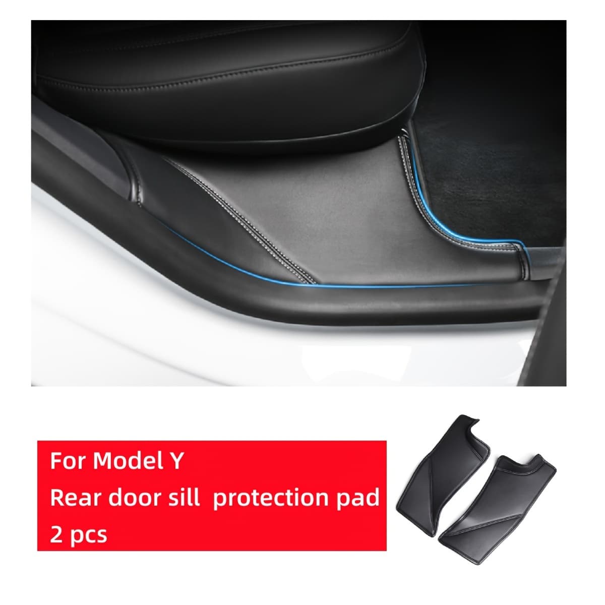 TEMU 1pc/ 2pcs Suitable For Rear Seat Sill Protector And Under Seat Mat