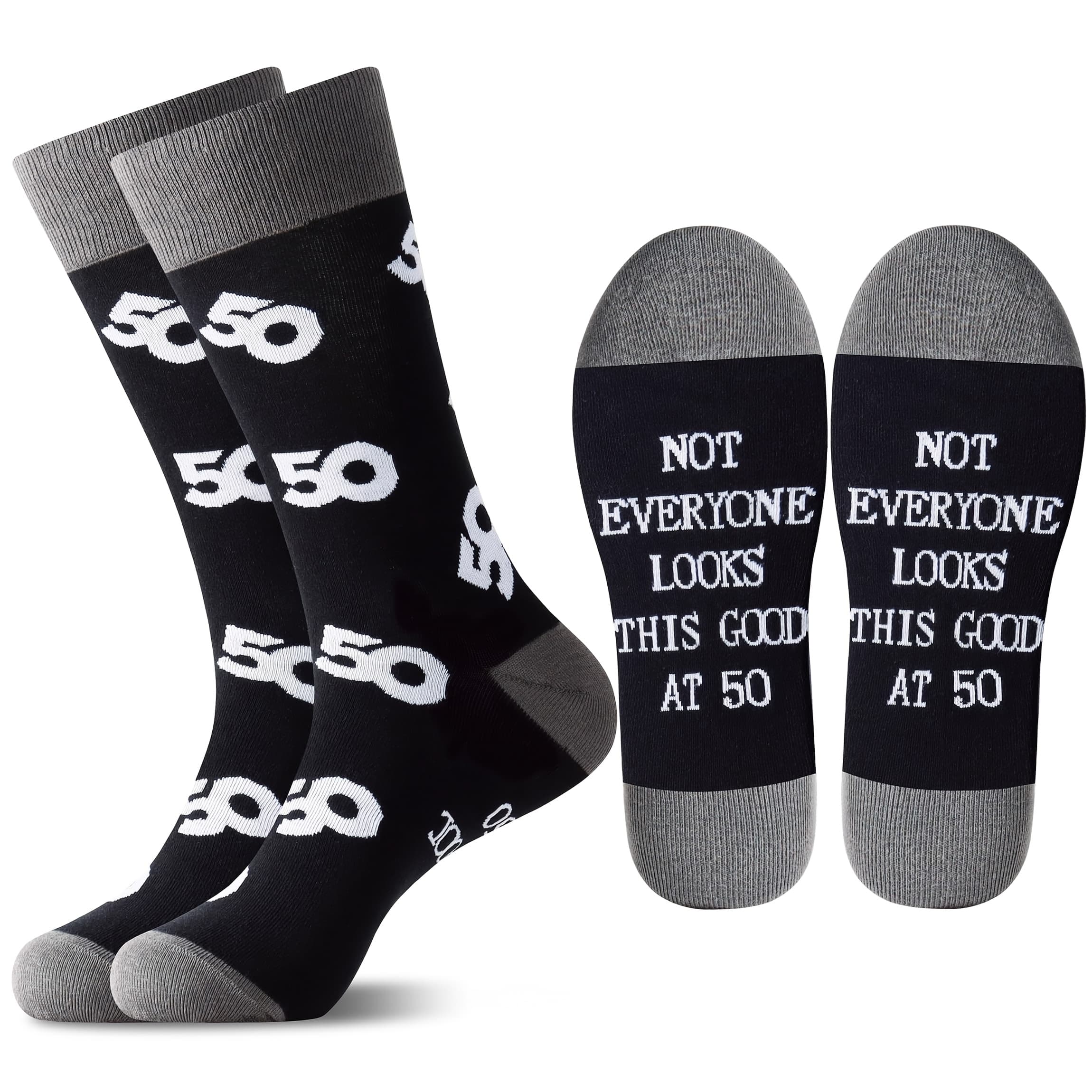 TEMU 1 Pair Of Men's Fun Socks For His 50th Birthday Cool Gift For His 50th Birthday Dad Husband's 50th Birthday Novelty 50 Year For Men's 50th Birthday Father's Day Gift
