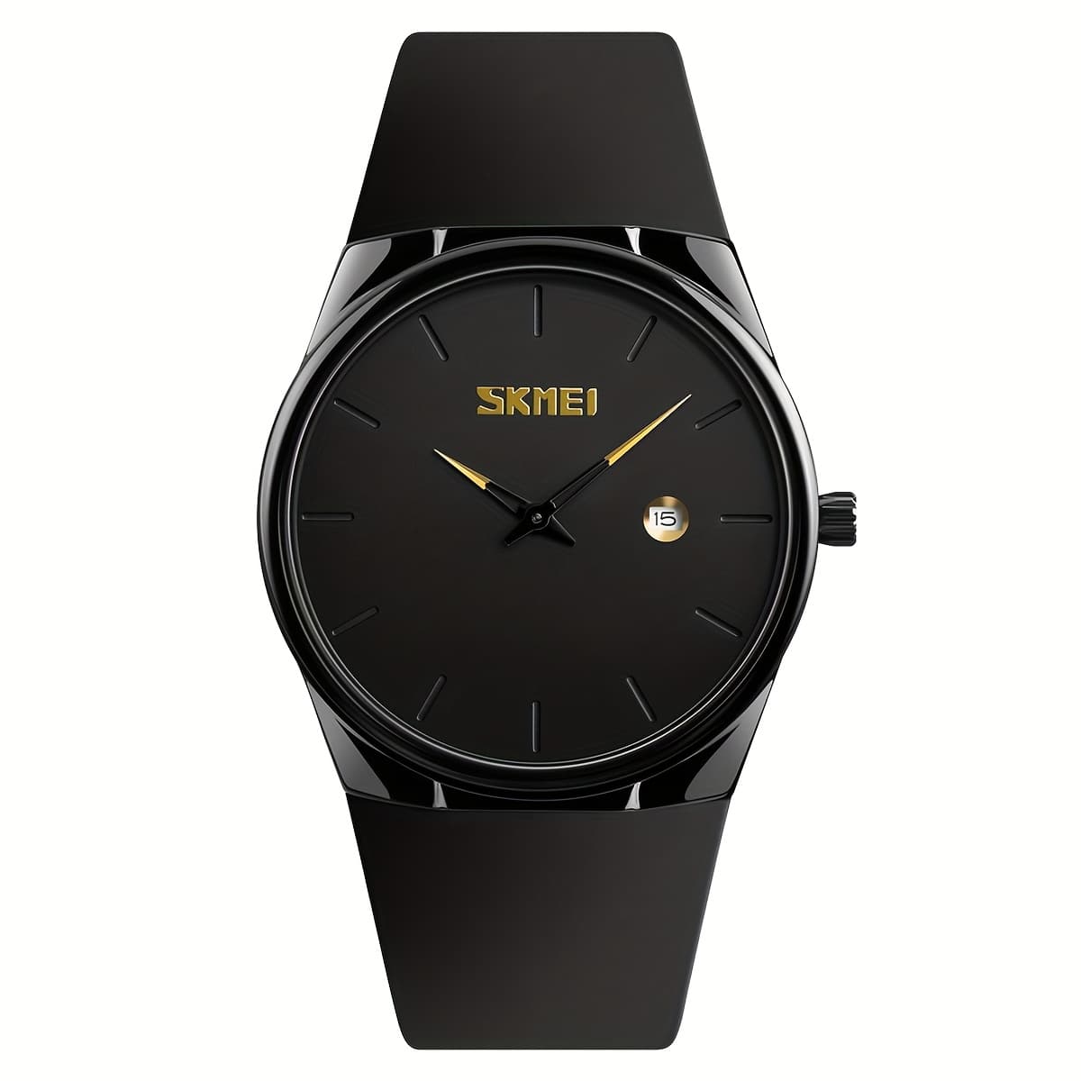 TEMU Ultra-thin Waterproof Quartz Watch] Skmei Men's -thin Waterproof Calendar Quartz Watch