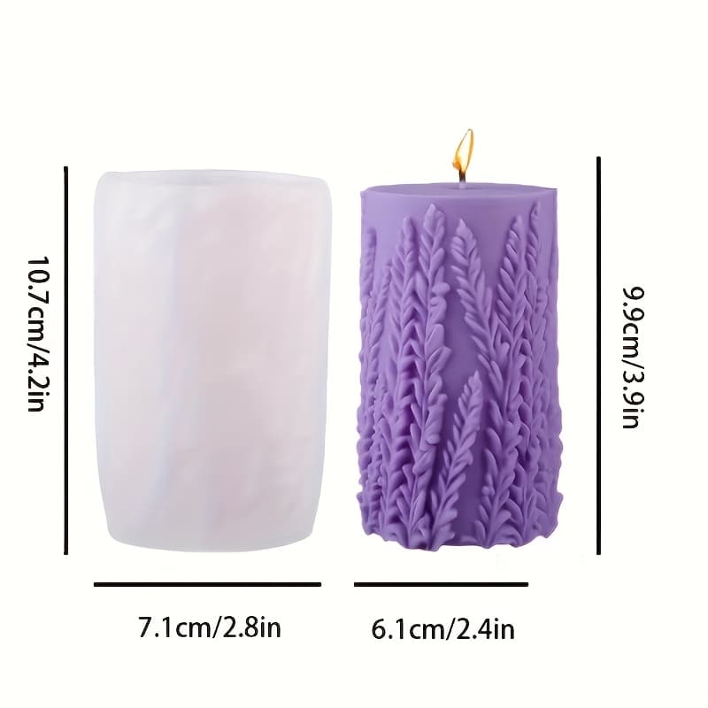 TEMU Silicone Candle Molds For Diy Lavender Candles - Make Scented Decorative Candle Making Kits With Intricate Floral Patterns, Ideal For Home Decor And Gifts, Candle Making Supplies
