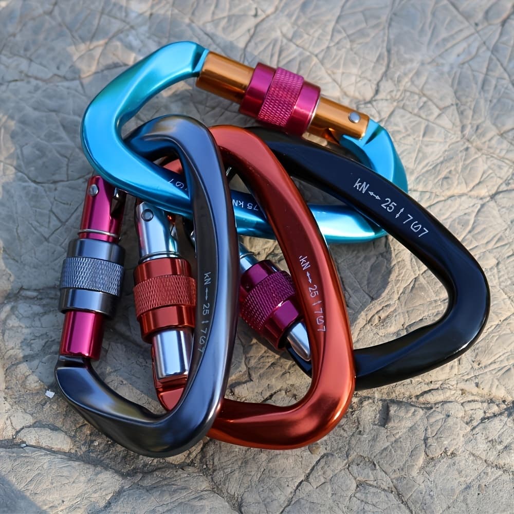 TEMU 4pcs 25kn Thread Locks, Heavy Duty D-ring Locks For, Hiking, Dog Leash, Hammock