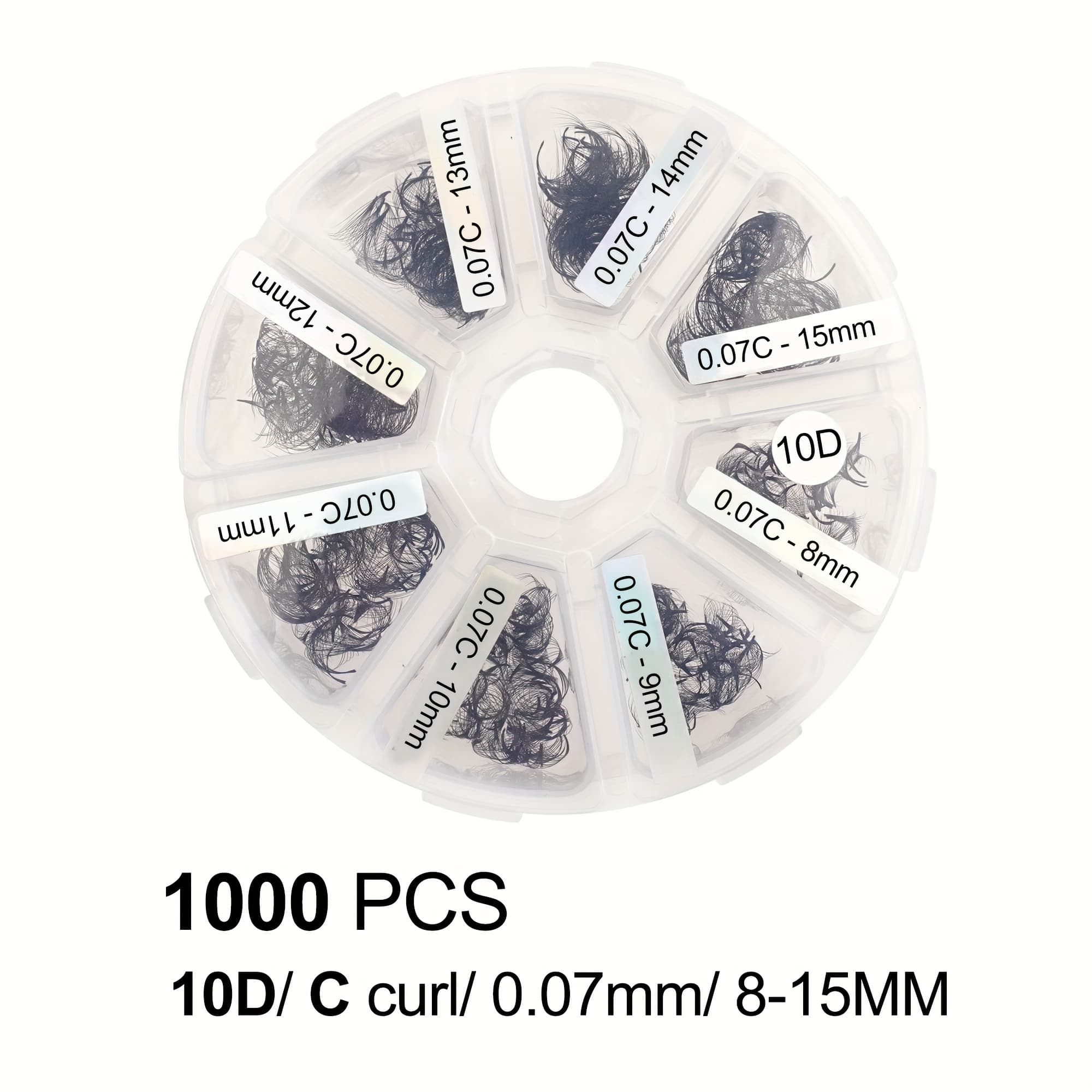 TEMU 1000 Fans Loose Fans 10d C D 8-15mm Premade Fans Length 0.05 0.07 Thickness Eyelash Extension Handmade Loose Volume Lash Multiple Options For Salon Use.