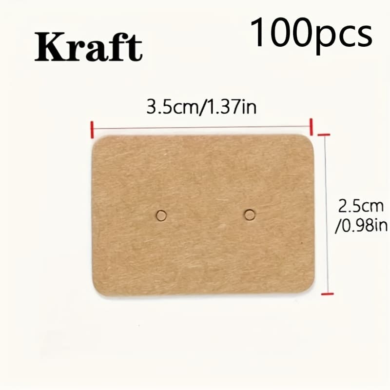 TEMU 500pcs/100pcs 2.5x3.5cm/0.98x1.38inch Earring Cards Packaging Ear Studs Display Card Cardboard Blank Paper Price Tag For Jewelry