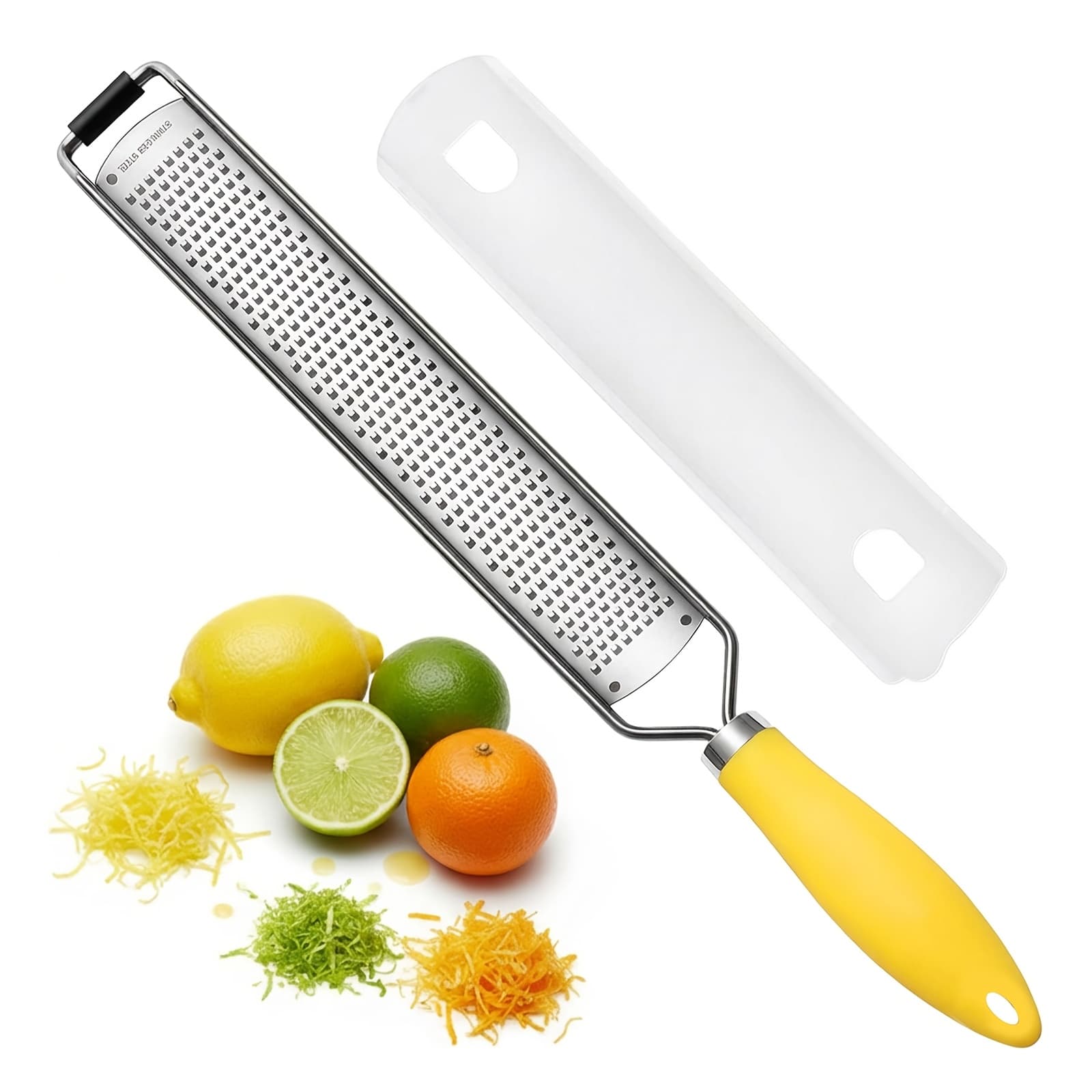 TEMU Professional Multi Functional Grater Set Heavy Duty Stainless Steel Cheese And Lemon Zester Vegetable Grater For Garlic Chocolate Ginger Fruits