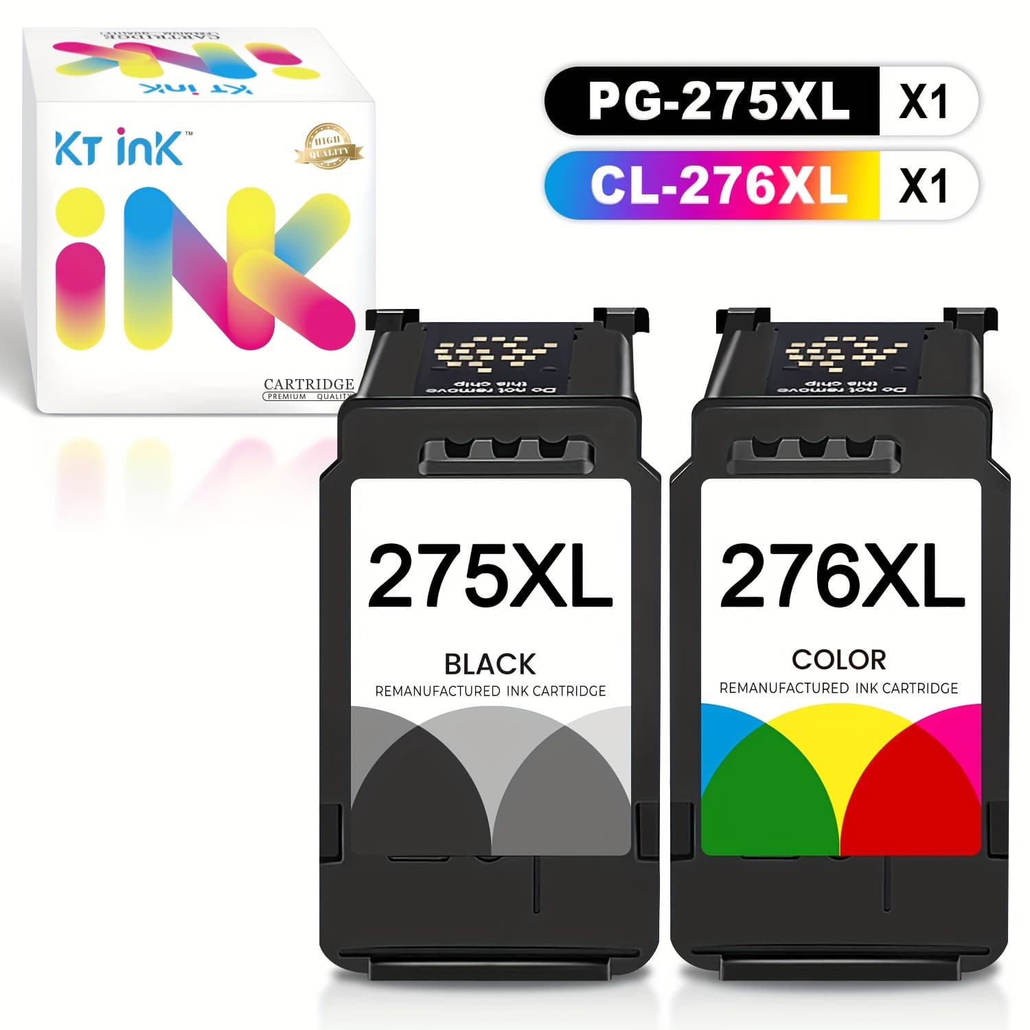 TEMU Pg275xl Black Cl276xl Color Remanufactured Ink Cartridge Compatible For Ts3520/ts3500//tr4720/tr4700/tr4722 Printers