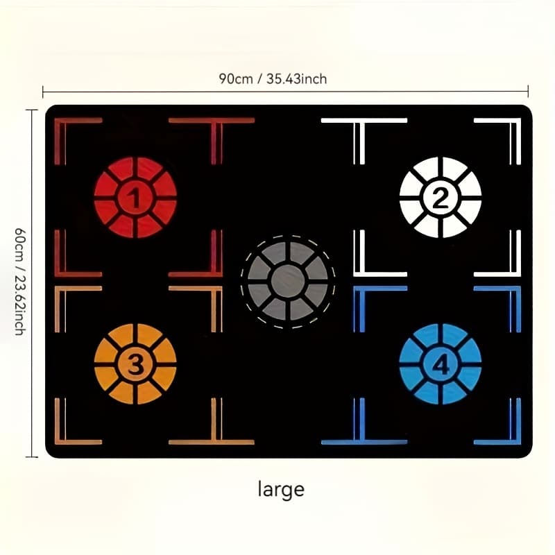 TEMU Basketball Footstep Training Mat With Noise Reduction And Anti-slip Design To Enhance Ball Control Circle Skills | Mat | Durable Indoor Shooting Aids - Perfect Christmas Gift