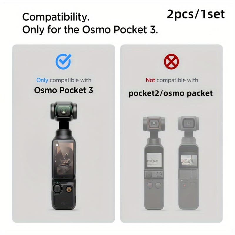 TEMU (6-pack/2-pack) Compatible With For Dji Pocket 3/2/1 Screen Protector Tempered Glass Film Camera Lens Protective Film Tempered Glass, Hd Transparent, Suitable For Protective Case