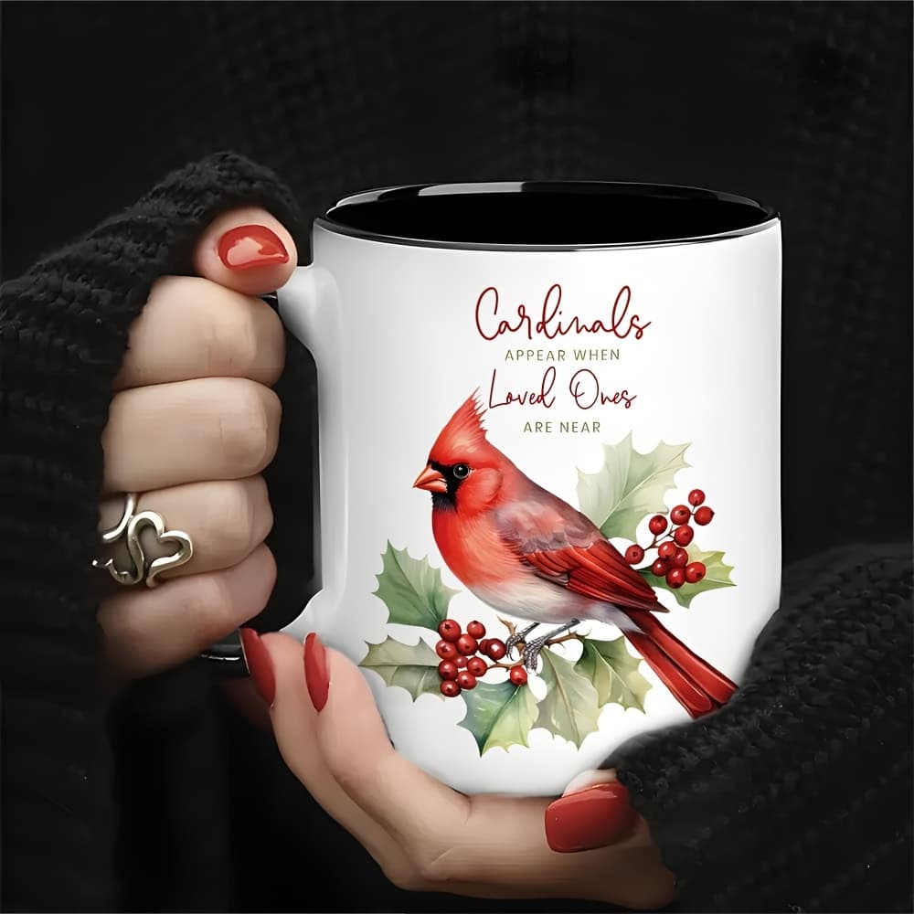 TEMU Red 11oz Ceramic Mug Dishwasher Wash New Year Gift For Easter Gift For Relatives Birthday Gift For Parents, , Colleagues, Relatives Suitable For Home Mug