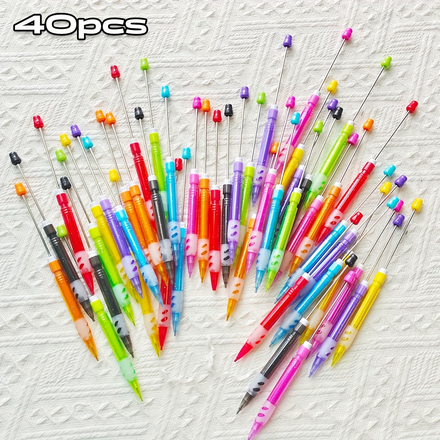 TEMU 40 Beaded Mechanical Pencils, Magic Mechanical Pencils, Drawing Beaded Pencils, With Silicone , Suitable For Writing, Drawing, Sketching, And Diy Beaded Art, Christmas Gifts