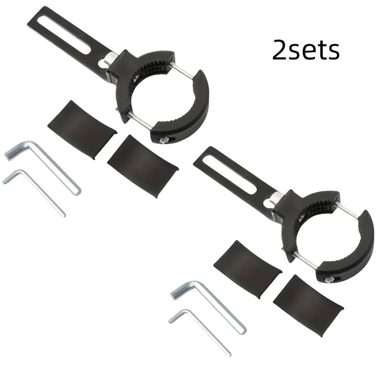 TEMU 2 Sets Motorcycle Spotlight Bracket, Bumper Fixture, Fixed Light Bracket, Shock Absorber Pipe Clamp, Pedal Light Bracket