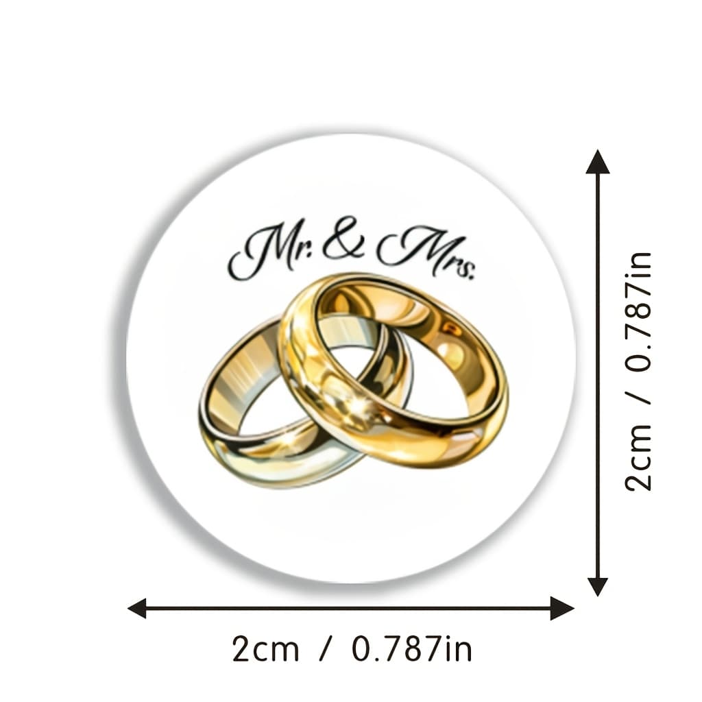 TEMU 200 "mr. & Mrs." Chocolate Stickers, Anniversary Stickers, Suitable For Wedding Anniversary Party Favors, Candy And Envelope Decorations