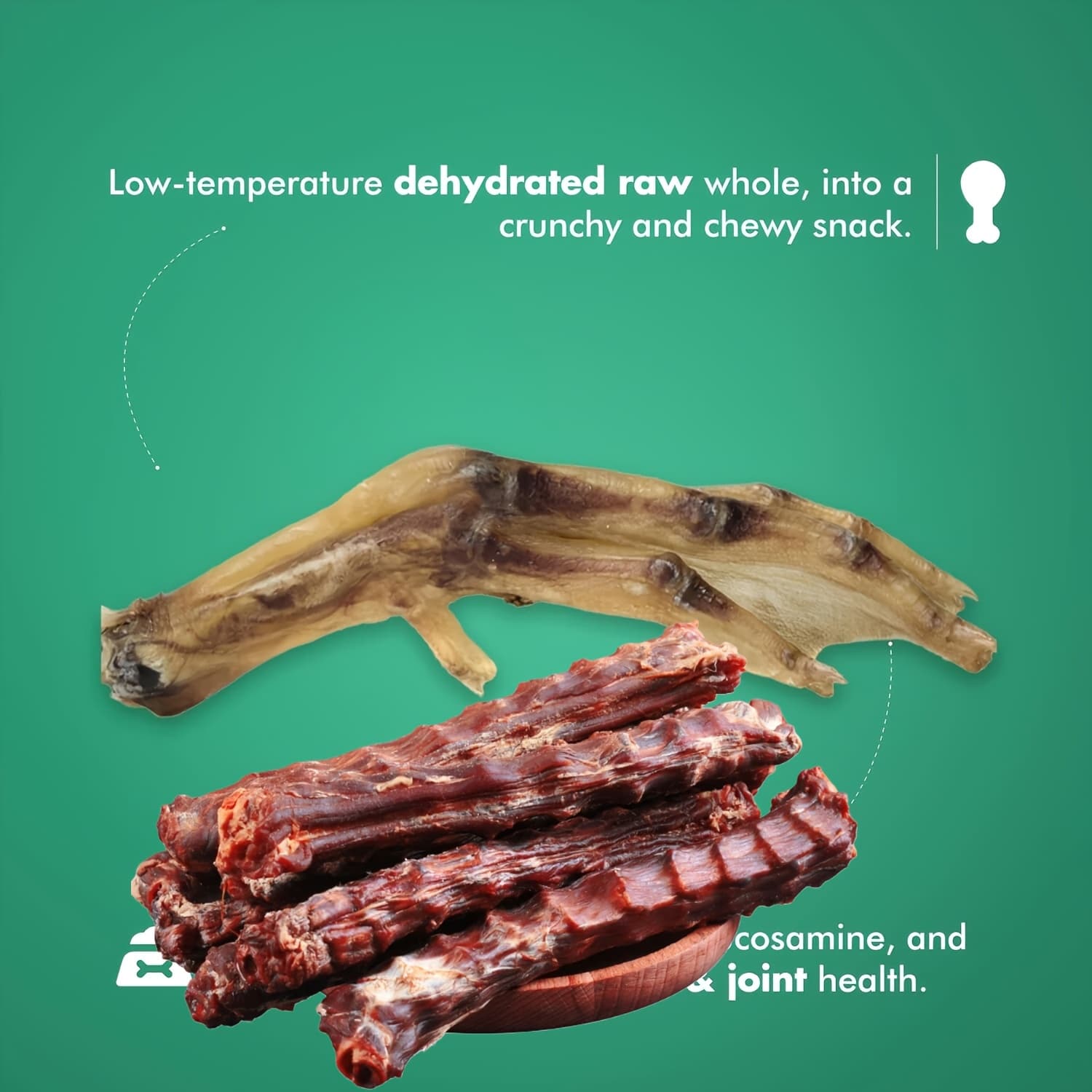 TEMU 1lb Large Package Of Freeze-dried Duck Feet For Pets
