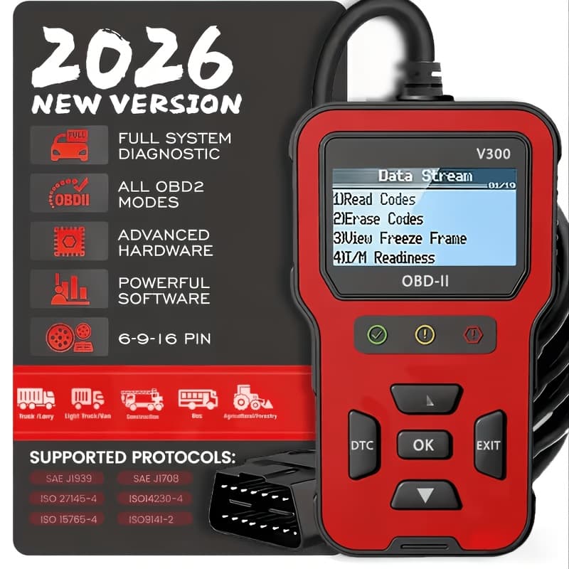 TEMU Ultimatecarpro Scanner - Auto Diagnostic Tool With Real-time Data, Fault Code Reader, Battery Test, Check & For All Vehicles 1996+ ( Solution For Mechanics & Diy)